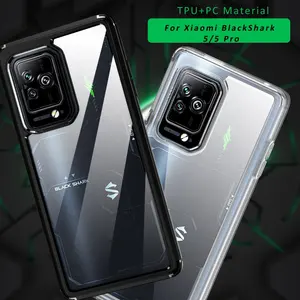 For Xiaomi Black Shark 5 / 5 Pro 4 4s pro Case Ultra-thin TPU Frame Transparent Acrylic Shockproof Back Cover