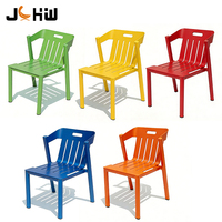 Chaise de salle à manger d'extérieur empilable en aluminium, résistante à la rouille, pour événements, restaurants et cafés – Vente directe usine