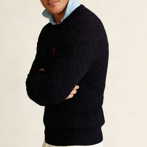 <span class=keywords><strong>Pull</strong></span> en <span class=keywords><strong>cachemire</strong></span> et laine décontracté pour femmes grande taille de qualité supérieure, col rond, tricot jacquard avec logo sur le devant - Product Image 4