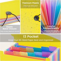 Organiseur de dossiers accordéon A6, dossier extensible, logo personnalisé, vente en gros, porte-documents, grande capacité, fournitures de bureau directes d'usine