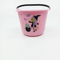 Cartoon Halloween Kürbis-Eimer Plastik-Süßigkeiteneimer Süßes oder Saures Tasche für Kinder Feiertagsfeier