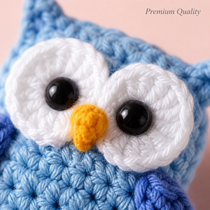 Bambola <span class=keywords><strong>Gufo</strong></span> all'Uncinetto, Design Elegante Fatto a Mano in Tessuto con Imbottitura in Cotone, Decorazione da Appendere alla Borsa, Souvenir Unico per Bambini - Product Image 2