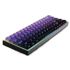 <span class=keywords><strong>Clavier</strong></span> à <span class=keywords><strong>membrane</strong></span> filaire 60 % avec capteur optique, rétroéclairage RGB, 61 touches, sensation mécanique, <span class=keywords><strong>clavier</strong></span> de jeu USB-C, autocollants - Product Image 1