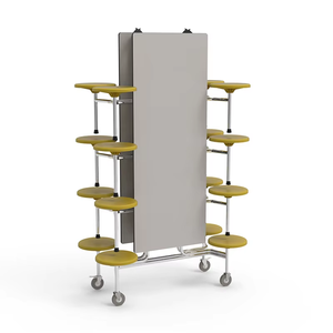 Ensemble de chaises pliantes en métal modernes personnalisables pour les cafétérias, les salles à manger des entreprises, les cantines, les salles à manger des employés, les écoles - Product Image 3