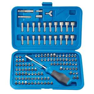 Jeu de douilles Fervi 100 pièces avec poignée et étui de rangement pour les tâches de réparation de précision - Product Image 1