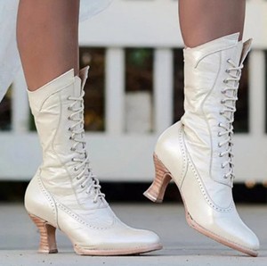 <span class=keywords><strong>Botas</strong></span> <span class=keywords><strong>de</strong></span> tacón medio para <span class=keywords><strong>mujer</strong></span> con encaje puntiagudo británico europeo y americano, <span class=keywords><strong>botas</strong></span> medianas con tacón <span class=keywords><strong>de</strong></span> copa <span class=keywords><strong>de</strong></span> vino, talla grande - Product Image 3