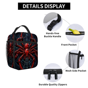 Borsa Termica Portatile per il Pranzo Red Spider, Nuova Moda per Bambini, con Isolamento Termico Spesso in Alluminio, Borsa Bento da Picnic per Studenti in Tela - Product Image 5