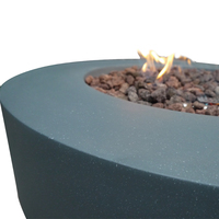 Table de foyer au gaz/Propane, béton et moderne, livraison gratuite