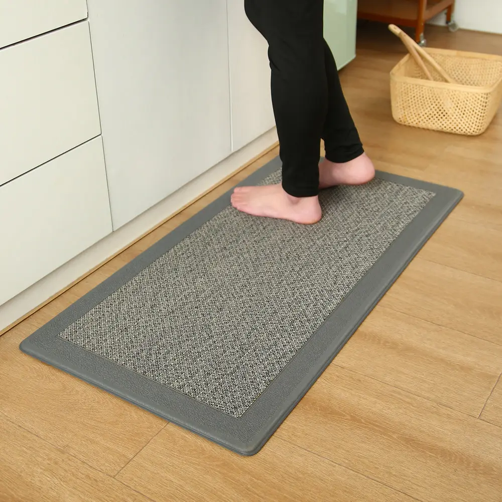 Household soft pvc waterproof comfort mat kitchen mat dirt-resistant anti-fatigue comfart mat can be OEM
