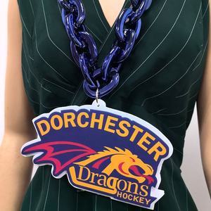 سلاسل بلاستيك Abs لامعة كبيرة الحجم للبيع بالجملة مخصصة بشعار كبير من EVA مضيئة بحروف فوم قلادة ميدالية لمحبي الرياضة - Product Image 4