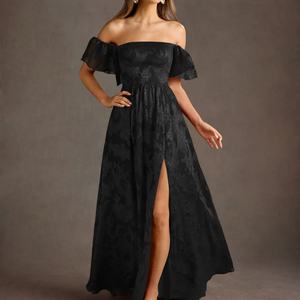 Nuevo Vestido Maxi Negro Victoria, Elegante, Vintage, Transpirable, de Alta Calidad para Mujer - Product Image 6