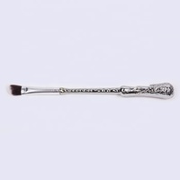 DM Kostenlose Muster Synthetisches Haar Holzgriff Spezieller Abgewinkelter Lidschatten-Verblendpinsel Make-up Private Label