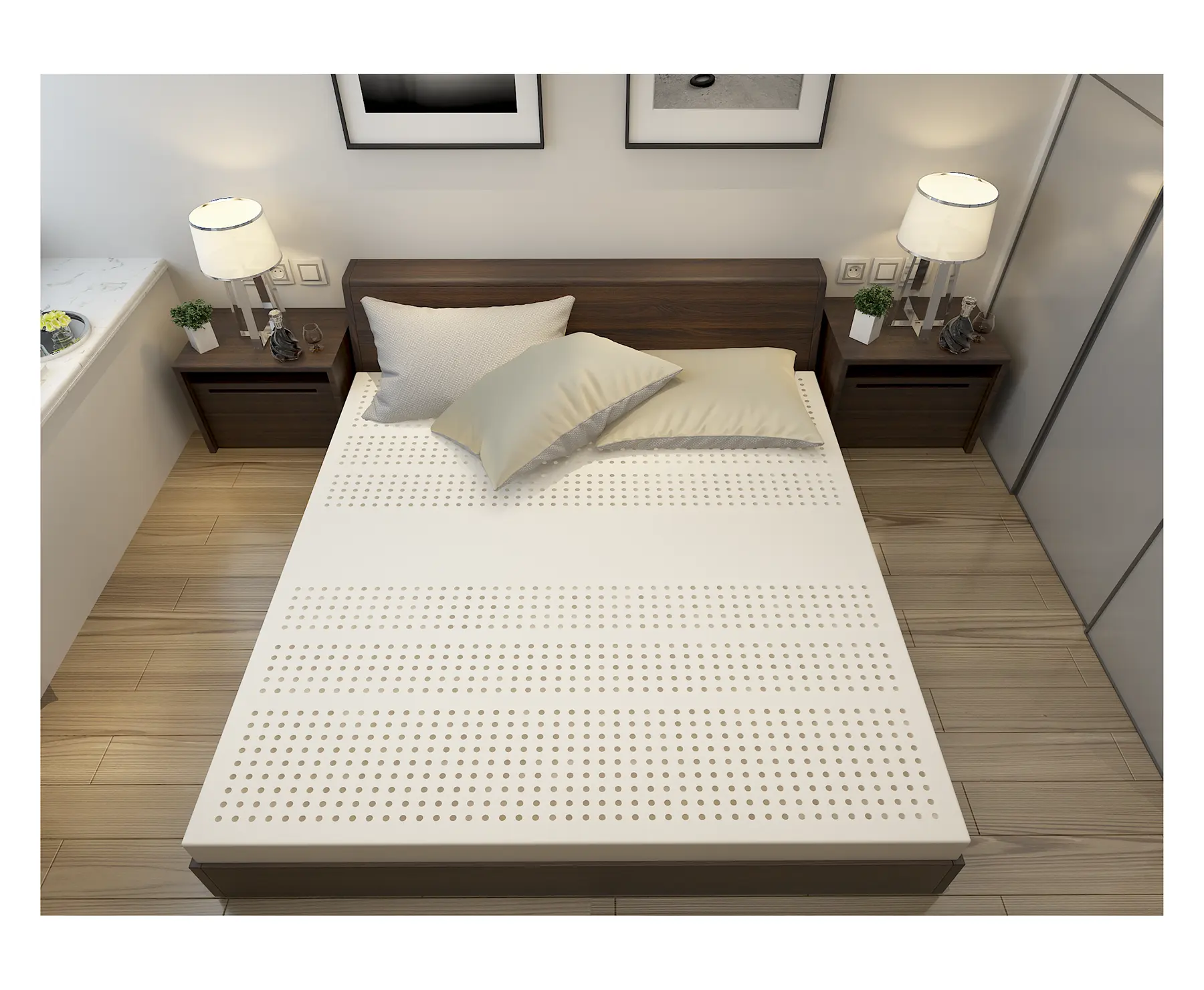 Matelas de lit simple en Latex 100 naturel de haute qualité pour dormir