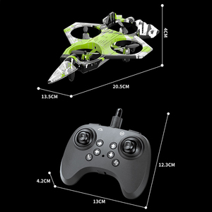 AiJH Avion RC pour débutants Rouleau de 360 degrés Avion RC <span class=keywords><strong>Jet</strong></span> Fighter One-Key Décollage Avion télécommandé Jouets - Product Image 3