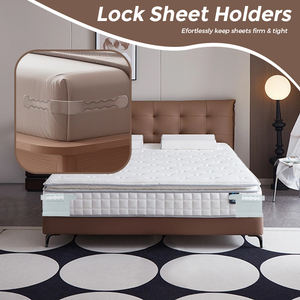 Sujetadores de sábanas con correas para esquinas de sábanas ajustables, con tiras de bloqueo y clips de sujeción para cubiertas de esquinas de sábanas ajustables - Product Image 3