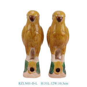 RZLN01 Antiek Aardewerk Papegaai Beeldjes Decoratie 8 Kleuren Natuurlijke Keramiek Vogels Papegaai Figuurtjes - Product Image 6