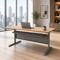 Poste de travail informatique moderne KD pour employés, table à structure en acier pour usage commercial en bureau