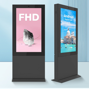 32-86 inch Độ sáng cao màn hình hiển thị ngoài trời sàn đứng máy quảng cáo không thấm nước mưa chống sét video - Product Image 5