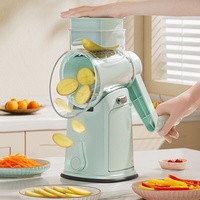 Geoptimaliseerde handmatige fruit- en groentesnijder voor thuisgebruik, keuken aardappelsnijder, multifunctionele rol-snijder, plastic, 6-10