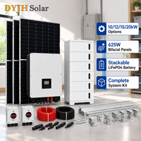Système solaire compact avec onduleur hybride mural et armoire de batterie empilable pour bureau et entrepôt
