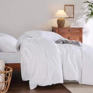 Vente chaude 100% coton <span class=keywords><strong>lavé</strong></span> chaud sable minimaliste housse de couette ensemble <span class=keywords><strong>lin</strong></span> comme - Product Image 3