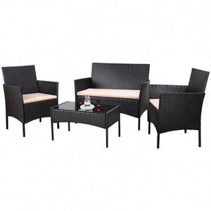 Petits ensembles <span class=keywords><strong>de</strong></span> meubles <span class=keywords><strong>de</strong></span> <span class=keywords><strong>salon</strong></span> d'extérieur en rotin, table et chaise <span class=keywords><strong>de</strong></span> salle à manger extérieure - Product Image 4