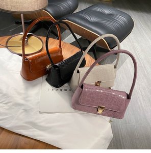 Bolsos de mensajero para mujer Bolsos de cuero PU Bolsos de noche para damas Cocodrilo Axila. Z0863 - Product Image 5