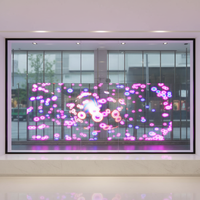 Écran LED transparent extérieur 1000x500mm IP65 étanche P3.91 haute luminosité garantie 3 ans CMS multilingue mural