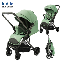 Poussette légère et pliable Kidilo avec siège auto pour enfants de 0 à 3 ans, certifiée EN1888 & Reach ROHS, roues 3D en PU