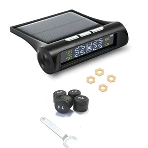 أجهزة استشعار خارجية عالمية <span class=keywords><strong>TPMS</strong></span> 4 عجلات ، شحن لاسلكي <span class=keywords><strong>TPMS</strong></span> USB/Solar شاشة LCD نظام مراقبة ضغط الإطارات للسيارات - Product Image 2