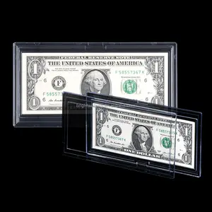 Laje Moeda de luxo para o Papel Dinheiro Dollar Bill Holder Protector Case - 100% Proteção UV