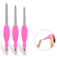 WELLFLYER Lime à ongles DSFO-010 à double tête en acier inoxydable avec fourche pour peaux mortes, kit d'élimination des callosités, coupe-ongles personnalisable