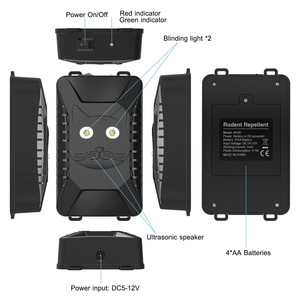 Piège à <span class=keywords><strong>souris</strong></span> et répulsif pour <span class=keywords><strong>souris</strong></span> et insectes, à énergie solaire, étanche, rechargeable, écologique, avec lumière éblouissante et ultrasons - Product Image 1