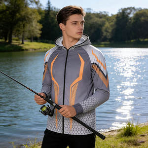 Hoodie à manches longues personnalisable anti-UV à séchage rapide, protection solaire pour la pêche, unisexe, pour la pêche en bord de rivière, les sports de plein air - Product Image 5