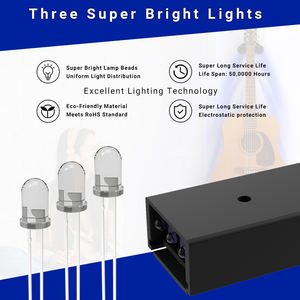 NAOMI – support mural de guitare à lumière LED Multiple avec Fiber de verre, Nylon renforcé, Base 66, crochet en caoutchouc détachable bleu - Product Image 4