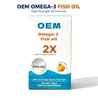 Capsules molles d'huile de poisson oméga-3 haute puissance OEM ODM, complément alimentaire à marque privée pour adultes
