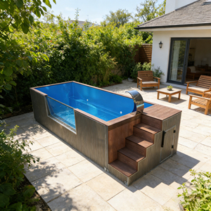 Piscinas Rectangulares Grandes, Equipos de Verano de Lujo para Familias, Piscina Duradera y Spa, Piscina Elevada - Product Image 1