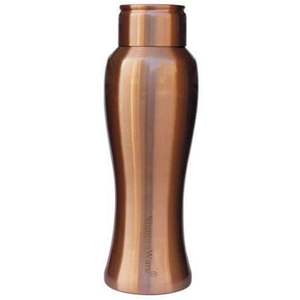 Botella de cobre decorativa hecha a mano martillada para agua hirviendo Logotipo personalizable para beber - Product Image 1