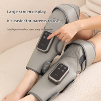 Masseur à pression d'air chauffant rechargeable pour cuisses, mollets et genoux Masseur à compression chaude sans fil pour jambes et mollets