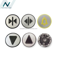 Bouton poussoir d'ascenseur KSS gris tactile avec symbole de bouton d'ascenseur KM801054G000-KM801054G092 pour panneau de commande COP