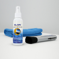 Kit de nettoyage d'écran d'ordinateur portable sans alcool 3 en 1, spray nettoyant pour écran avec brosse de nettoyage