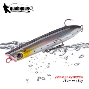 Señuelos de Pesca Popper de 130 mm y 30 g, Señuelos Flotantes para Agua Salada, Cuerpos de Señuelos Artificiales para Pescar Lubina y Lucio - Product Image 1