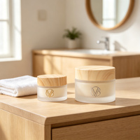 Emballage cosmétique écologique de luxe 30ml 50ml 100ml 15g 30g 50g, flacon en verre pour crème/lotion pour soins de la peau