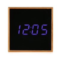 Reloj inteligente de madera con cubo Led, multifuncional, luminoso, electrónico, despertador, Digital, mesa, venta al por mayor de fábrica