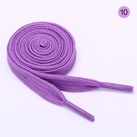Lacets plats double couche de haute qualité 10 mm pour baskets, lacets de remplacement colorés