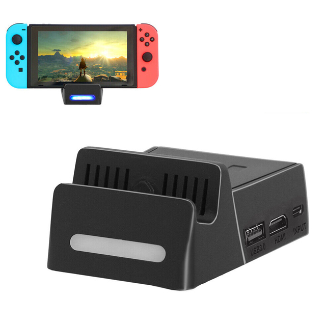 Charging Stand for Nintendo Mini Docking Station Charging Dock Converter TV Docking Station with Game Cards Slots