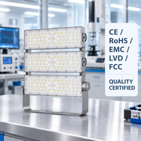 Projecteur LED modulaire IP67 150W avec LED Lumileds et driver Inventronics, modules réglables pour entrepôt, usine, cour