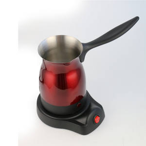 Cafetière turque électrique portative d'acier inoxydable avec le réchauffeur de lait de revêtement rouge et la <span class=keywords><strong>base</strong></span> détachée - Product Image 4