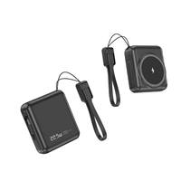 Bestseller Bidirektionale 22,5W Schnellladung Kabellose Magnetische 15W Powerbank 10000mAh Quadratische Form Ladegerät Mit Kabel und Trageband