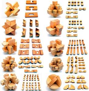 Rompecabezas <span class=keywords><strong>de</strong></span> madera pequeños 3D 10 en uno Kongming Lock <span class=keywords><strong>IQ</strong></span> <span class=keywords><strong>Test</strong></span> Toy para adolescentes y <span class=keywords><strong>adultos</strong></span> - Product Image 3